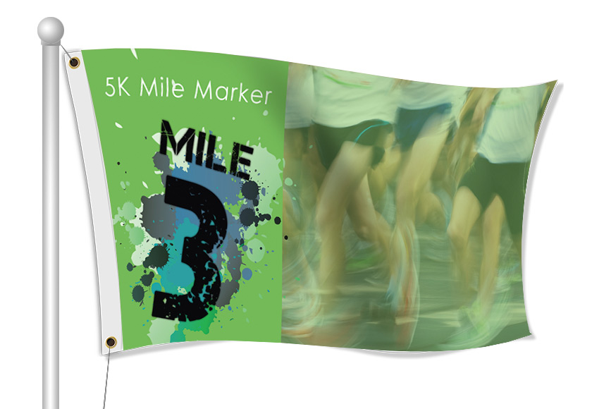 Custom Printed Mile Marker Fabric Flag | Banners.com